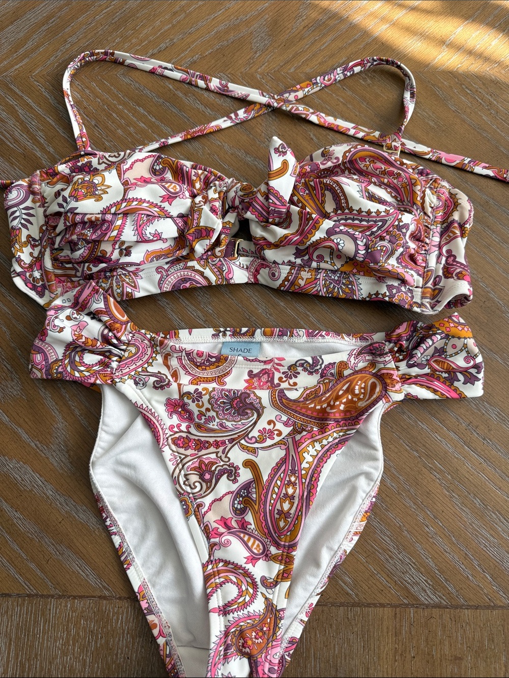 Shade & Shore Pink Paisley Bikini Set